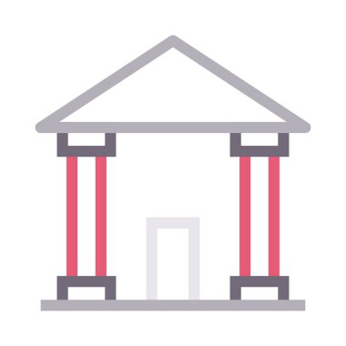 ev ince renk çizgisi vektör simgesi