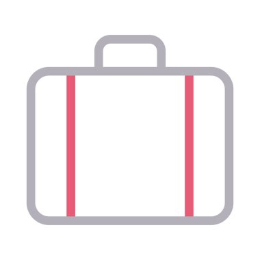 evrak çantası ince renk çizgisi vektör simgesi