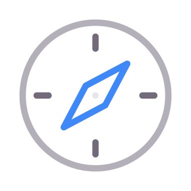 pusula ince renk çizgisi vektör simgesi