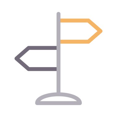 yön panosu ince renk çizgisi vektör simgesi