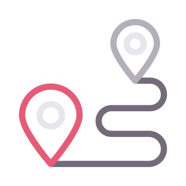 parça konumu ince renk çizgisi vektör simgesi