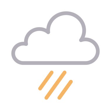 yağmur ince renk çizgisi vektör simgesi