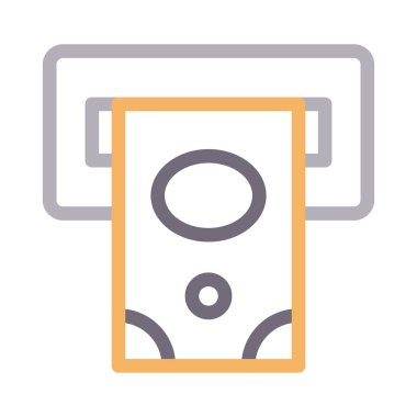 atm ince renk çizgisi vektör simgesi