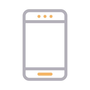 telefon ince renk çizgisi vektör simgesi