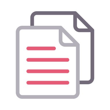 dosyaları ince renk çizgisi vektör simgesi