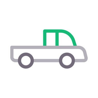 kamyon ince renk çizgisi vektör simgesi