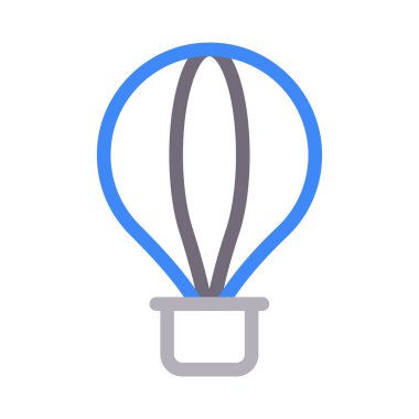 hava balonu ince renk çizgisi vektör simgesi