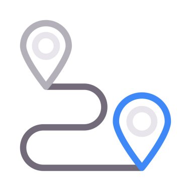 parça konumu ince renk çizgisi vektör simgesi