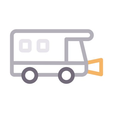 kargo ince renk çizgisi vektör simgesi