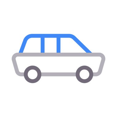 araba ince renk çizgisi vektör simgesi