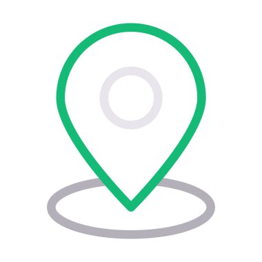 konum ince renk çizgisi vektör simgesi