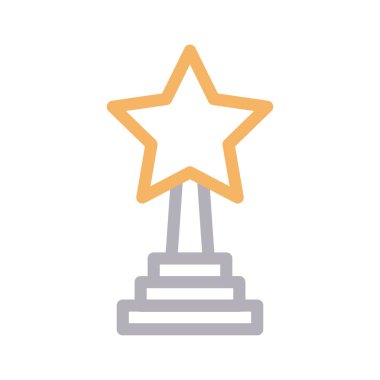 ödül ince renk çizgisi vektör simgesi