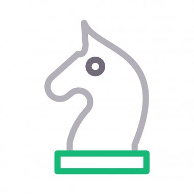 strateji ince renk çizgisi vektör simgesi