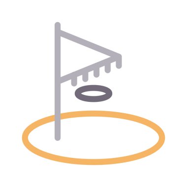 golf ince renk çizgisi vektör simgesi