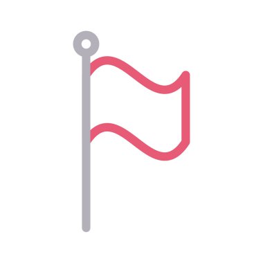 bayrak ince renk çizgisi vektör simgesi