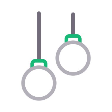 jimnastik ince renk çizgisi vektör simgesi