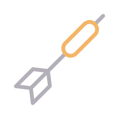 dart tahtası ince renk çizgisi vektör simgesi