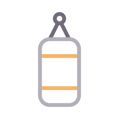 kum torbası ince renk çizgisi vektör simgesi