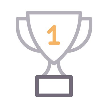 kupa ince renk çizgisi vektör simgesi