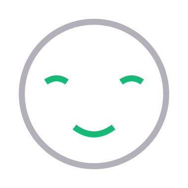  mutlu yüz ince renk çizgisi vektör simgesi