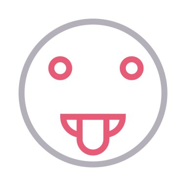 gülmek yüz ince renk çizgisi vektör simgesi