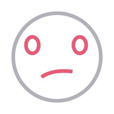 karışık yüz ince renk çizgisi vektör simgesi