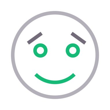 üzgün yüz ince renk çizgisi vektör simgesi