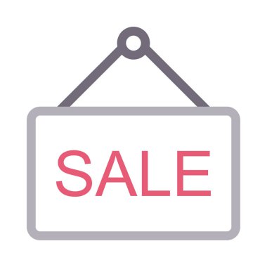 satış panosu ince renk çizgisi vektör simgesi