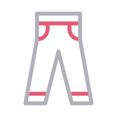 pantolon ince renk çizgisi vektör simgesi