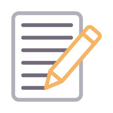 içeriği düzenle ince renk çizgisi vektör simgesi