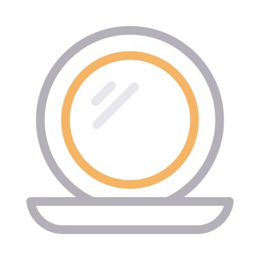 ayna ince renk çizgisi vektör simgesi