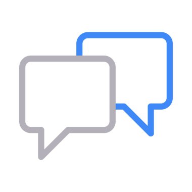 konuşma ince renk çizgisi vektör simgesi