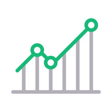 analitik grafik ince renk çizgisi vektör simgesi
