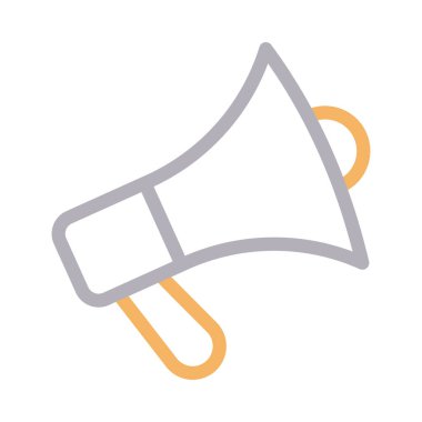 megafon ince renk çizgisi vektör simgesi