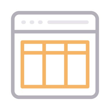 ana sayfa ince renk çizgisi vektör simgesi