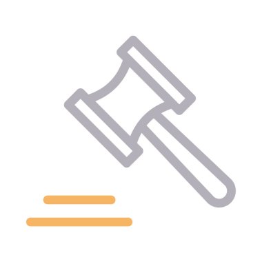 çekiç ince renk çizgisi vektör simgesi