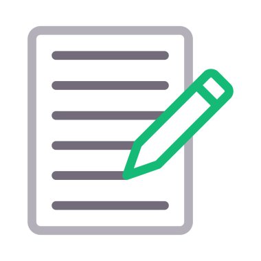 içeriği düzenle ince renk çizgisi vektör simgesi