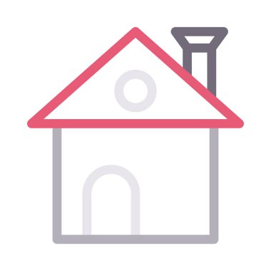 ev ince renk çizgisi vektör simgesi