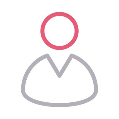 kullanıcı ince renk çizgisi vektör simgesi