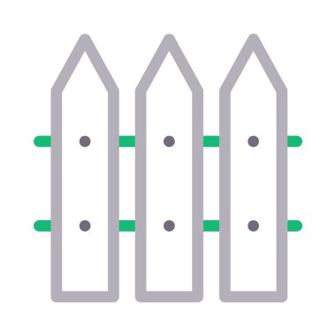 çit ince renk çizgisi vektör simgesi