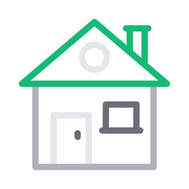 ev ince renk çizgisi vektör simgesi