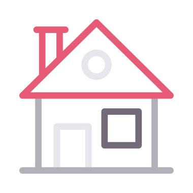 ev ince renk çizgisi vektör simgesi