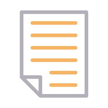 dosya ince renk çizgisi vektör simgesi