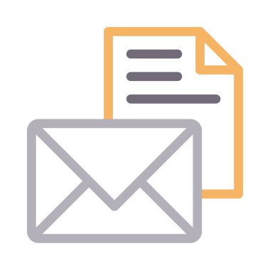 e-posta ince renk çizgisi vektör simgesi