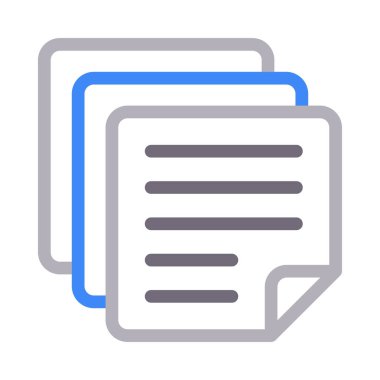 dosyaları ince renk çizgisi vektör simgesi