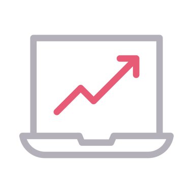 çevrimiçi grafik ince renk çizgisi vektör simgesi