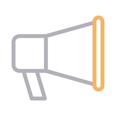 hoparlör ince renk çizgisi vektör simgesi