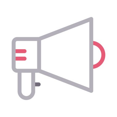 hoparlör ince renk çizgisi vektör simgesi