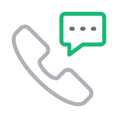 arama sohbet ince renk çizgisi vektör simgesi