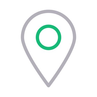 gps ince renk çizgisi vektör simgesi